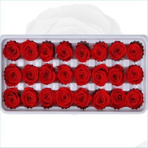 Fleurs Séchées 24 Pcs Préservé Fleurs Rose Immortelle Fête Des Mères Bricolage Mariage Vie Éternelle Fleur Matériel Cadeau En Gros Fleur Séchée Dhba4