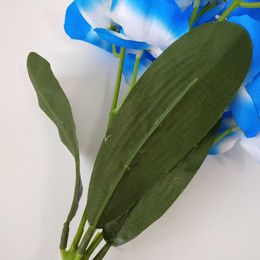 Flores secas 45 cm Phalaenopsis ramo artificial tenedores 20 falsos baratos para la decoración de la boda del hogar interior