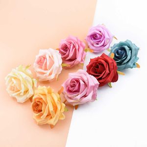 Fleurs séchées 50 pièces Roses en soie mur Scrapbook bricolage couronnes de noël mariage décoration de la maison accessoires broche artificielle chapeaux