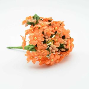 Fleurs séchées 6 pièces artificielles bon marché pour décoration de couronne de Noël Vases de maison Pompon de mariage bricolage cadeaux de nouvel an fausse jacinthe de soie étamine