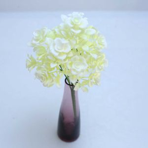 Gedroogde bloemen Kunstmatige 7-polige rozenbloem plastic nep bruiloft woonaccessoires decoratie desktop