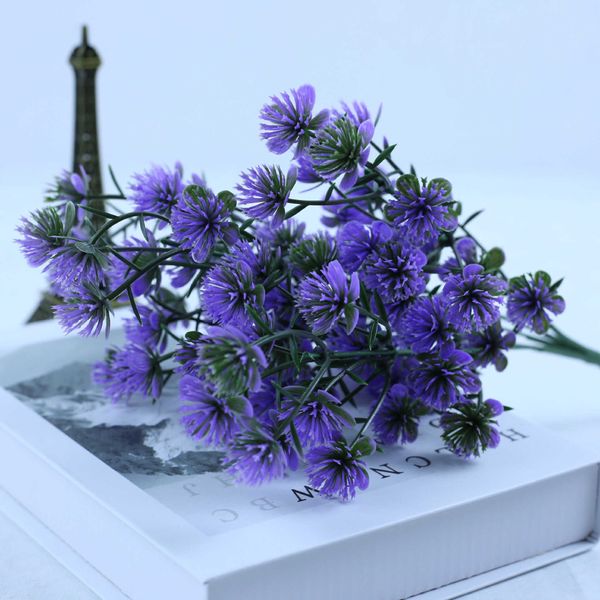 Fleurs séchées artificielles fraîches, petites baies de baie, décoration de table à manger pour la maison, fête de mariage, plante artificielle, fausse fleur, flocage