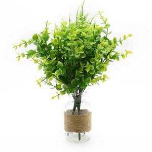 Bouquet de fleurs séchées plantes artificielles fleur en plastique pour la décoration de la maison mariage décoratif salon affichage pot de fleurs ornemental