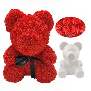 Gedroogde bloemen Diy kunstschuim teddybeer van rozen schimmel 20 cm/30 cm handgemaakte piepschuim bruiloft Valentijnsdag aanwezig y2212