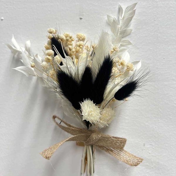 Fleurs séchées bricolage carte de mariage gâteau Arrangement de fleurs Mini Bouquet herbe lapin Gras décor à la maison accessoires Photo