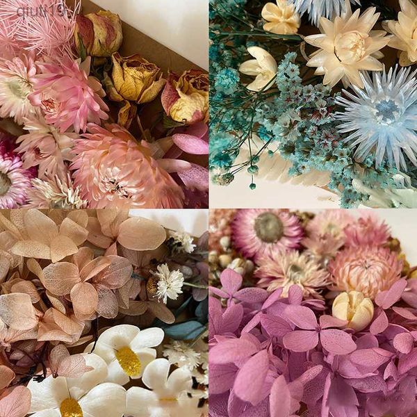 Flores secas Flores secas Babys Breath Eternal Hhydrangea Flower DIY Real Forever Dried Flower Resin Mold Making Nail Art Embossing Material R230720