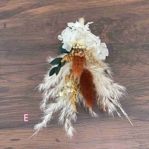 Gedroogde Bloemen Mini Gedroogde Bloemboeket Kleine Melkfles Arrangement Tafel Decoratie Brievenbus Gift Bunny Tails Wedding Decor R230725