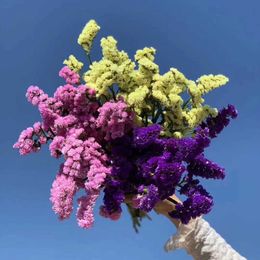Bouquet de fleurs séchées, décoration naturelle, ne m'oubliez pas, arrangements floraux de lavande préservés, décor de mariage