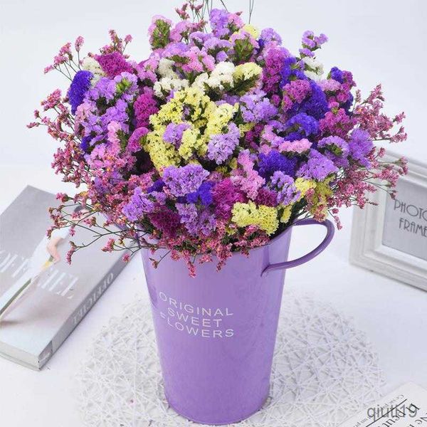 Fleurs séchées Fleurs séchées naturelles Préservées Fraîches Ne m'oubliez pas Amant de cristal Herbe Bouquets de fleurs sèches Mariage Mariage Décoration Chambre R230725