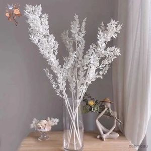 Fleurs séchées naturelles réelles Ruscus feuilles de fleur séchée bouquet blanc eucalyptus branches décor de mariage à la maison diy bougies de salle à manger décoration