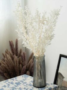 Fleurs séchées naturelles vraies feuilles de ruscus bouquet de fleurs séchées branches d'eucalyptus blanc pour la décoration de la chambre à la maison arrangement de mariage décoration R230725
