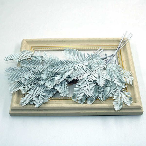 Flores secas Nuevo 6 unids mini árbol de hierro artificial planta de hierba flor boda decoración de Navidad DIY artesanía regalo álbum de recortes guirnalda a