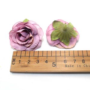 Fleurs séchées de roses artificielles multicolores, pour la maison, accessoires de décoration de mariage, cadeau de broderie, fausse soie rose wal