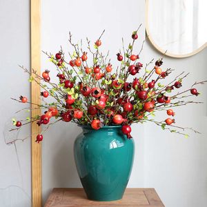 Gedroogde bloemen Granaatappel kunstfruit Hoge kwaliteit Koepeldecor Paasdecoraties Decoratietwijgen Kamerdecoratieaccessoires