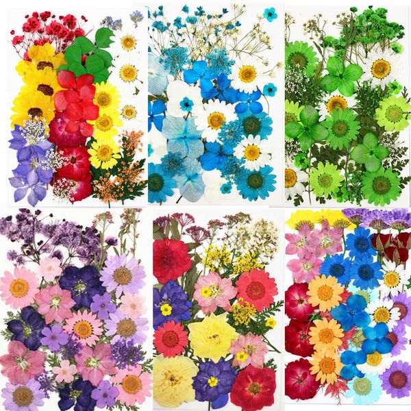 Pegatinas prensadas de flores secas para funda de teléfono DIY, relleno de resina epoxi, colgante, manualidades para hacer joyería, decoración artística de uñas