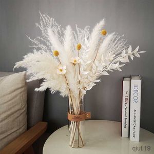 Fleurs séchées Réel Séché Petite Herbe Bouquet De Mariage Plantes Naturelles Décor À La Maison Fleurs Artificielles Séchées Phragmites Fleur Ornementale R230725