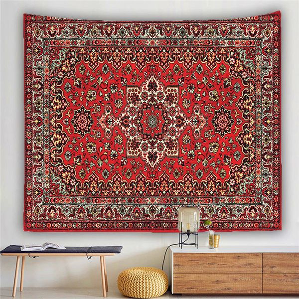 Fleurs séchées Turquie Ethnique Persan Tapisserie Tenture Plage Jeter Tapis Couverture Matelas Psychédélique Bohème Tapis De Yoga Mandala 230704