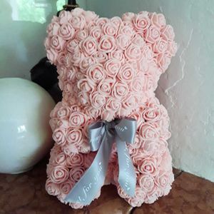 Gedroogde bloemen Wedding Decoratie Rose Foam Bear Diy Artificial Flower Gunsten and Gifts Table Party Supplies Y2212