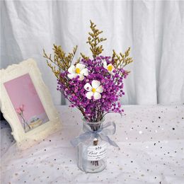 Flores secas suministros de boda Gypsophila Natural Babysbreath preservar ramo de plantas florales fiesta decoración del hogar artesanía DIY