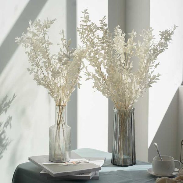 Fleurs séchées en gros 100g fleur décorative naturelle feuilles de Ruscus branche d'eucalyptus préservée pour la décoration de la maison décoration de mariage