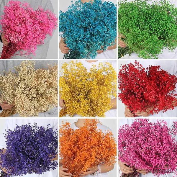 Fleurs séchées en gros de fleurs séchées babybreath préservées gypsophiles pour la décoration de fête de mariage à la maison Bohomian vase décordiy artisanat