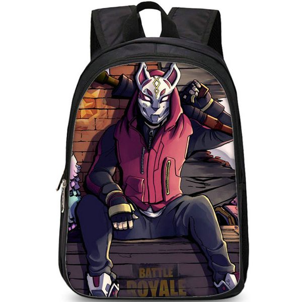 Mochila Drift Mochila Fox Player Mochila escolar de diseño Mochila con estampado de juegos Mochila escolar con imágenes Mochila fotográfica