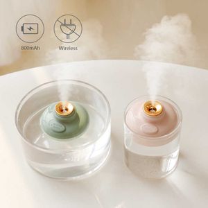 Humidificateur d'air USB électronique de bouteille de dérive pour diffuseur domestique Diffuseur sans fil rechargeable 800mAh mini brume cool portable 210724