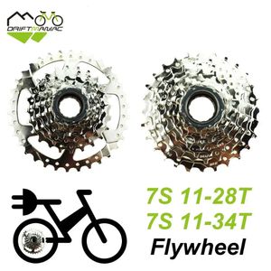 DRIFT MANIAC Bicycle 7S Screw Freewheel 1128T1134T 7Speeds Flywheel For Electric Bike 231221