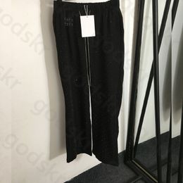 Pantalon décontracté de chaîne de forage femmes pantalon mince classique pantalon élastique pantalon de créateur pantalon de jambe large