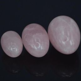 Préporté de quartz rose naturel Oeuf Yoni pour Kegel Exercice Pelvien Muscle vaginal Muscle Jade Massage d'oeuf Jade Ball 3 PCS310O3411984