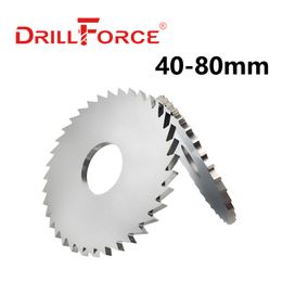 Drillforce Tungsten Steel Milling Saw Blade dia 40-80 mm 72 dents carbure massif Cutter Cutter Industrial CNC Tools