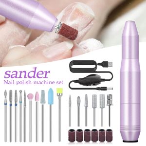 Drills 20000rpm Metal Nail Boor Pen USB Nagelbestand Polijstpen Oplaadbare nagelboormachine Portable Manicure Drill Salon Tool