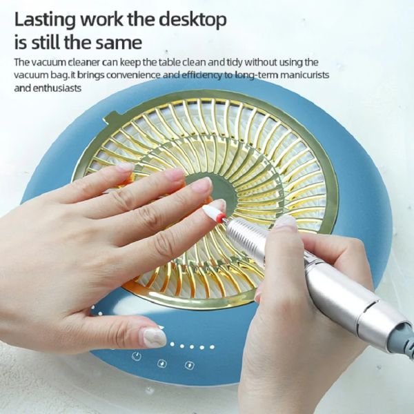 Forets 2021 Le plus récent collecteur de poussière à ongles pour la machine à manucure avec filtre réutilisable à faible contre-aspirateur à ongles pour les outils de salon à nail art