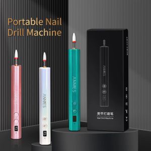 Perceuses 30000rpm mini-pièce portable sur la main portable Mute Pen Forceur de foreuse à ongles outils de l'ongle USB et de boulonnage à ongles en gel de batterie