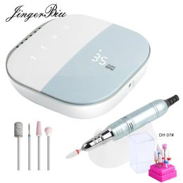 Perceuses 35000rpm Electric Nail Drill Screen tactile Rechargeable Machine de manucure sans fil pour ongles Art Sander Nail Nail File Electric