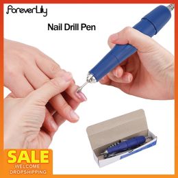 Perceuses 35000rpm Nail Derft Pen Professional Electric Nail File Polissing stylo en acier inoxydable Machine à ongles Pédicure en acier