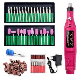 Drills Electric Manicure Machine met keramische nagelboorbits Set keramische molen Cutter Nail Art Sanding File Gel Poolse Remover Cutter