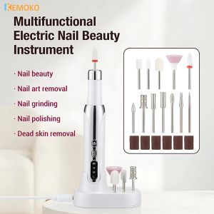 Perceuses Electric Nail Drill Machine Set Pédicure Grinding Equipment Mill For Gel Nail Rolis Manucure Professional Nail Polissing Tool