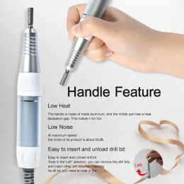 Boren manicure draaibank nageldrillhandgreep Installeer handig longlasting aluminium legering ABS Compact maat gemak nagels accessoires