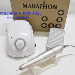 Forets New Strong Marathon Champion3 Strong 210 Pro 105L Handle 45000 RPM Electric Nail Forte Forte 210 Nail Art Tool NOUVEAU