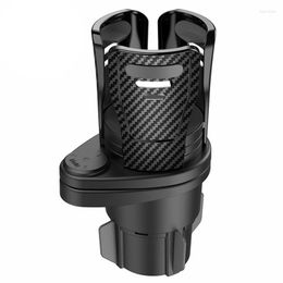 Porte-boissons 2ème génération adaptateur d'extension de tasse de voiture double consommation avec base réglable rotative à 360 ° pour bouteilles d'eau