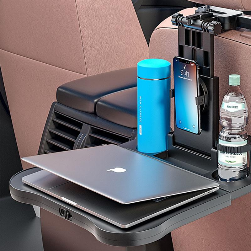 Porte-boissons dossier de siège de voiture plateau pliable nourriture boisson ordinateur portable Table suspendue bureau avec tasse et téléphone Inte