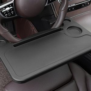 Soporte para bebidas, escritorio para volante de coche, mesa portátil multifuncional, bandeja de comida para la mayoría de las ruedas de vehículos