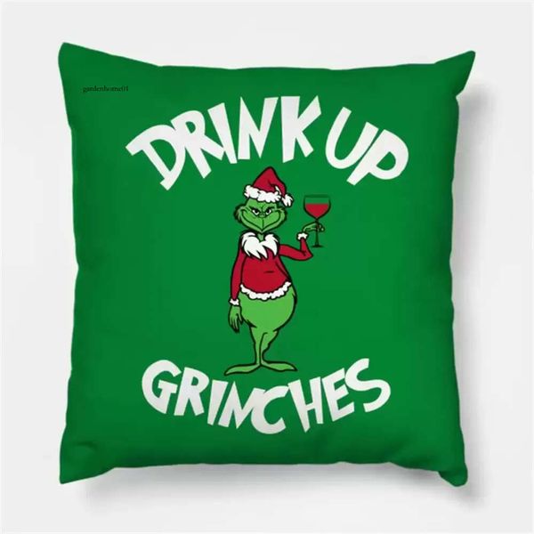 Buvez Grinch Merry Gift Oreadcase Decor Home Decor for Christmas Ornaments Noël Noel Santa Claus 2022 0430