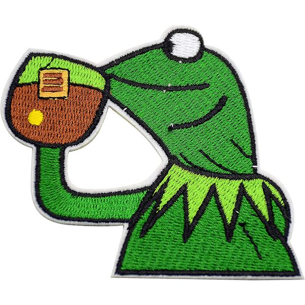 Buvant des notions de couse de la grenouille Patchs de broderie fer à repasser pour vêtement chemise chapeaux sacs bricolage patch personnalisé