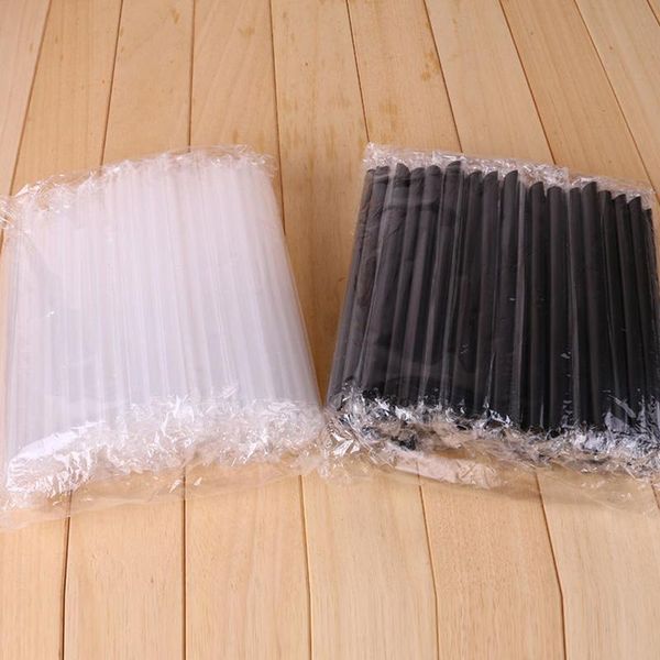 Pailles à Boire 100 Pièces De 7,5 Pouces Grand Milkshake Paille Bulle Boba Thé Au Lait Plastique Épais Smoothie Boisson Froide Bar Accessoires