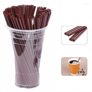 Pailles à boire 100 pièces/paquet 17 CM de longueur paille de café en plastique remuant le thé lait outil fournitures accessoires de fête de vacances de haute qualité