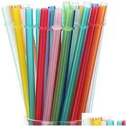 Pailles à boire 240x7 mm en plastique STS pour jus de fruits longs et durs de qualité alimentaire comme matériau sûr, sain, durable, pour la maison, la fête, le jardin, livraison directe