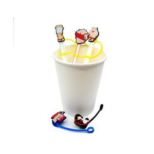 Drinkstroopjes aangepaste zachte ADT -stijl sexy sile st toppers accessoires er charms herbruikbare splash proof stekker decoratieve huisvoorraad dhdlw