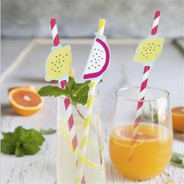 Drinken rietjes Wegwerp kleurpapier Paper Straw Verjaardagsfeestjes Strepen Cartons Juice Drank Decoratief 10/Set